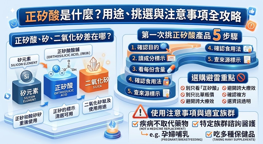 正矽酸是什麼？用途、怎麼選與使用注意事項一次看