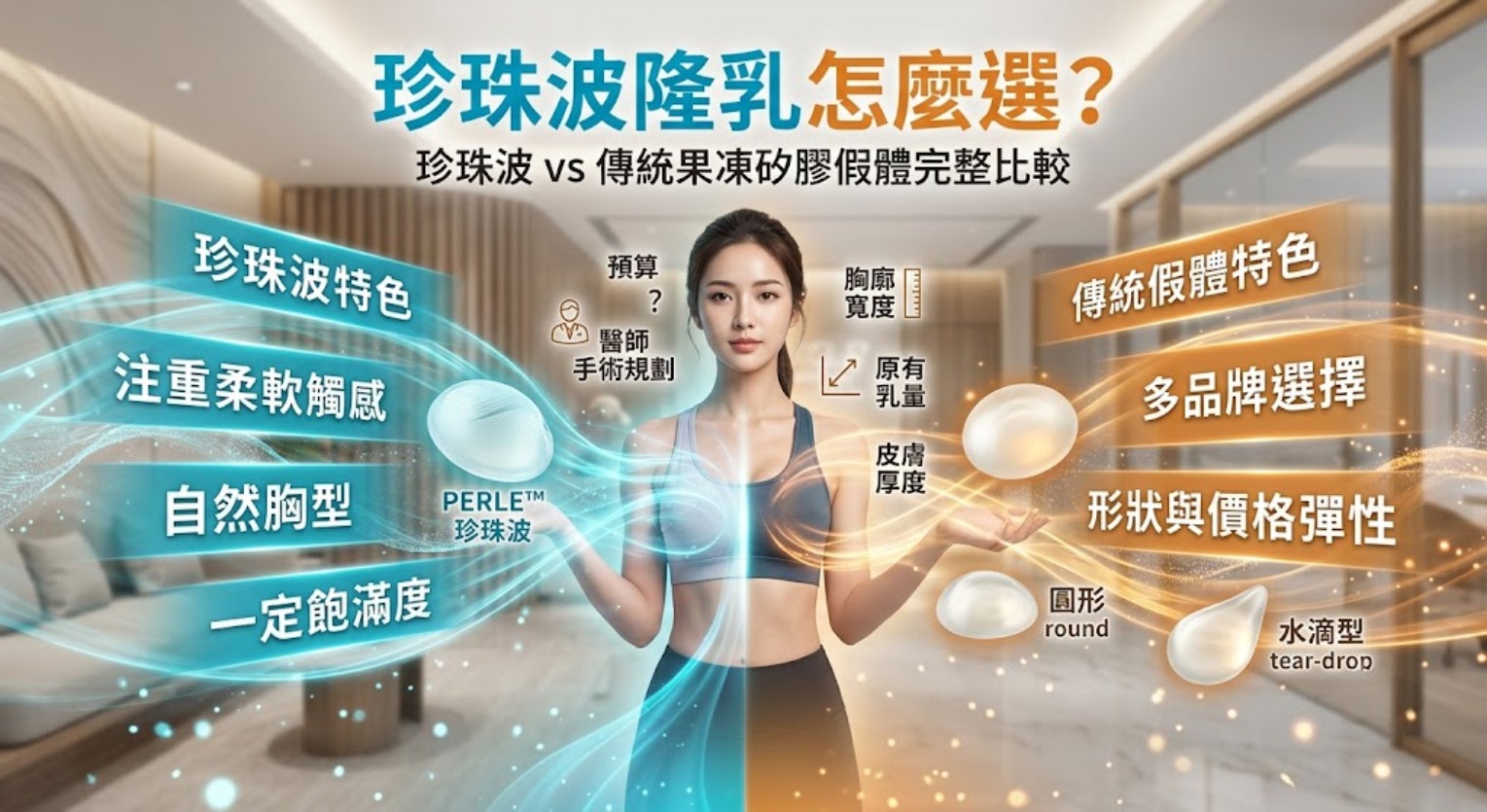 珍珠波隆乳怎麼選？珍珠波 vs 傳統果凍矽膠假體差異、費用與適合族群完整比較