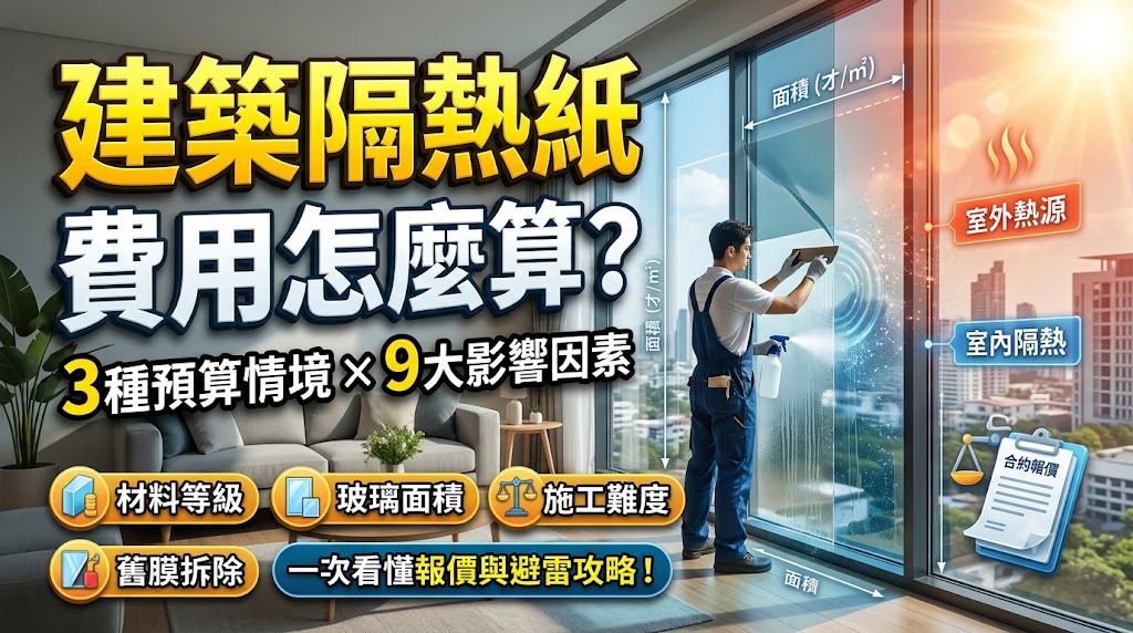 建築隔熱紙費用怎麼算？價格、施工報價與選擇完整指南