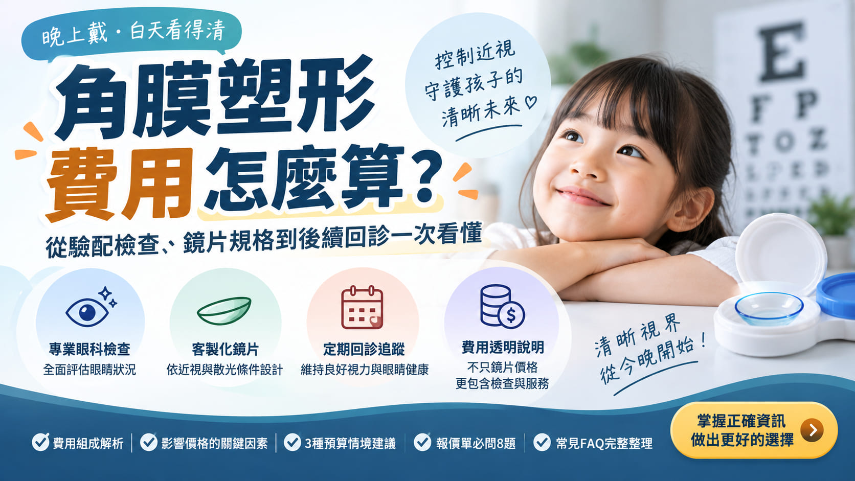 角膜塑形費用怎麼算?從驗配檢查、鏡片規格到後續回診一次看懂