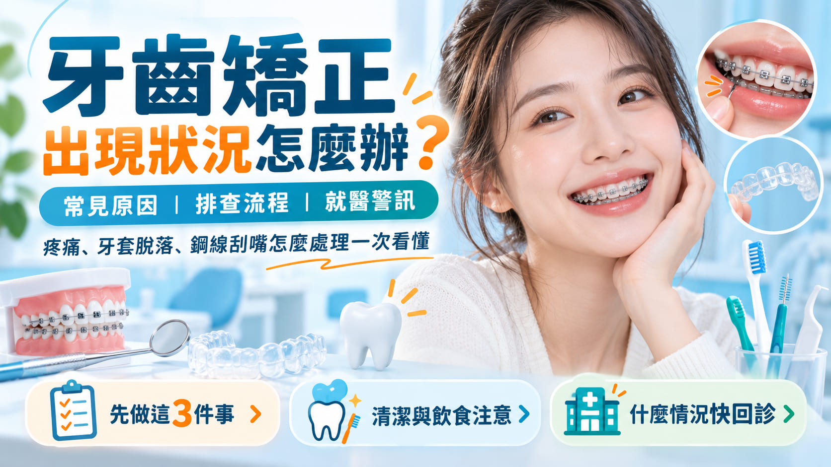 牙齒矯正出現狀況怎麼辦？常見原因、排查流程與就醫警訊一次看