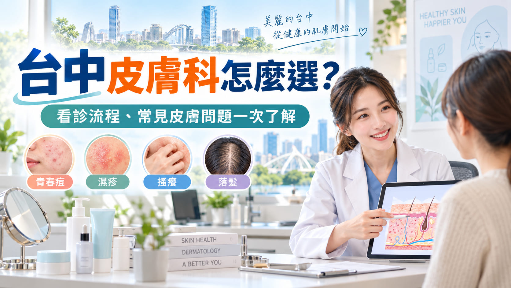 台中皮膚科怎麼選？從皮膚問題、看診流程到就醫需求一次了解
