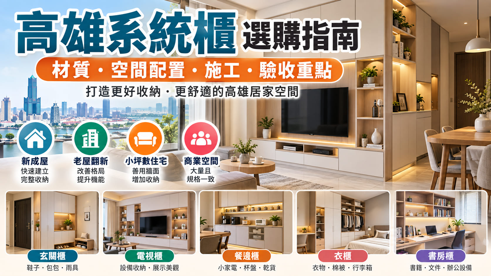 高雄系統櫃選購指南：材質、空間配置、施工與驗收重點